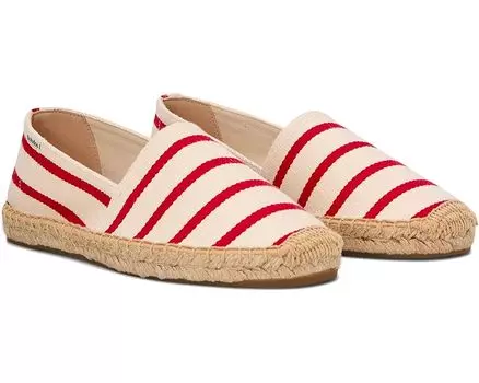 Туфли на плоской подошве Soludos Original Espadrille, цвет Ivory / Red