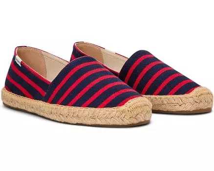 Туфли на плоской подошве Soludos Original Espadrille, цвет Navy / Red