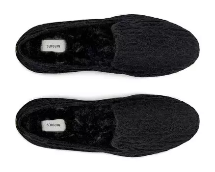 Туфли на плоской подошве Starling Cable-Knit Flat Birdies, черный