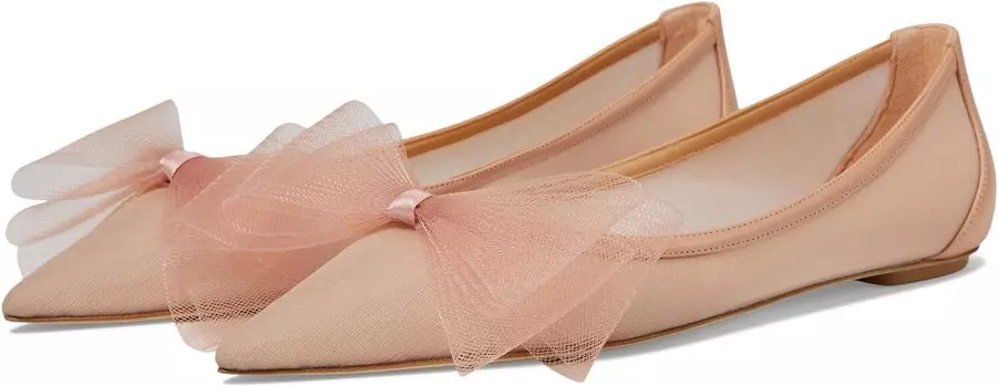 Туфли на плоской подошве Stuart Weitzman Blushing Bow Flat, цвет Ginger