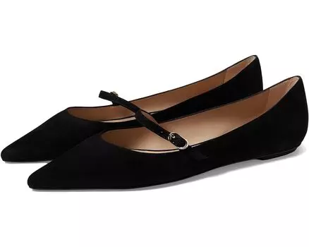 Туфли на плоской подошве Stuart Weitzman Emilia Mary Jane Flat, черный