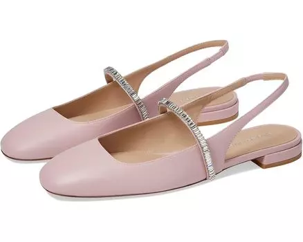 Туфли на плоской подошве Stuart Weitzman Stefanie Slingback Flat, цвет Ballet/Clear