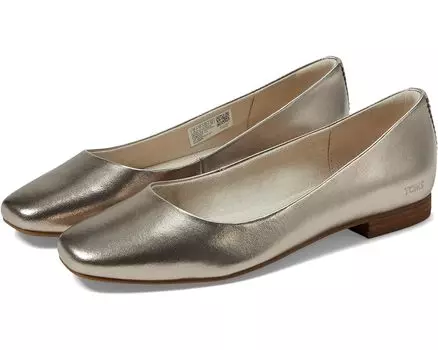 Туфли на плоской подошве TOMS Briella, цвет Light Gold Metallic Leather