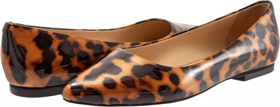 Туфли на плоской подошве Trotters Estee, цвет Tortoise Brown Patent