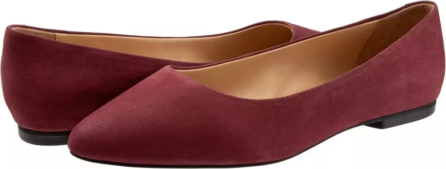 Туфли на плоской подошве Trotters Estee, цвет Dark Cherry Nubuck