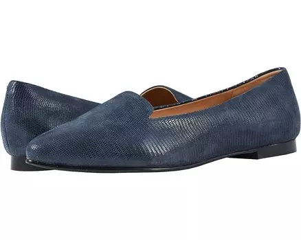 Туфли на плоской подошве Trotters Flats, цвет Navy Soft Lizard Embossed Patent Suede