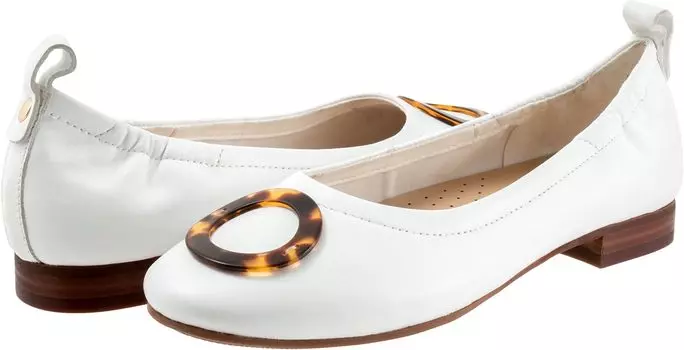 Туфли на плоской подошве Trotters Gia Ornament, белый