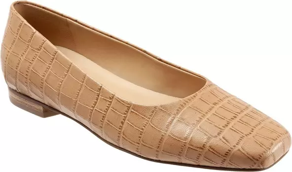 Туфли на плоской подошве Trotters Honor, цвет Bone Croco Leather