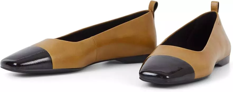 Туфли на плоской подошве Vagabond Shoemakers Delia Leather Toe Cap Flats, цвет Amber Green