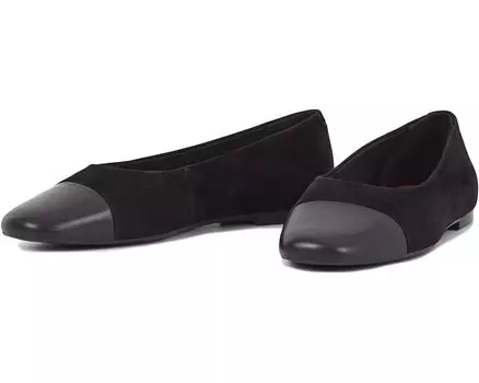 Туфли на плоской подошве Vagabond Shoemakers Jolin Suede Toe Cap Flat, цвет Black/Black