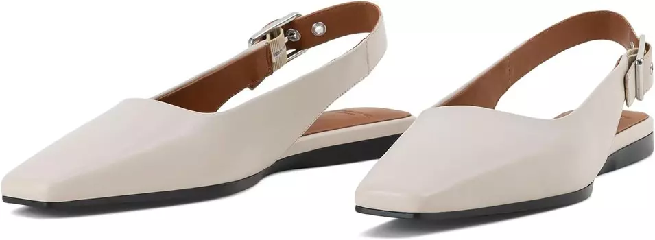 Туфли на плоской подошве Vagabond Shoemakers Wioletta Leather Slingback Flat, цвет Off White