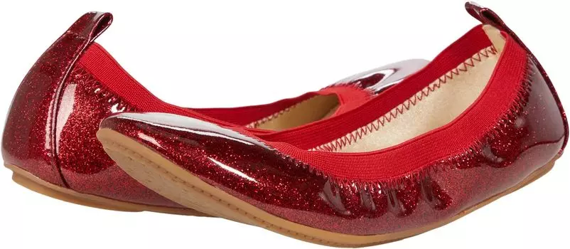 Туфли на плоской подошве Yosi Samra Miss Samara, цвет Red Patent Glitter