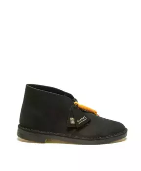 Туфли на плоской подошве, замшевые ботинки дезерты Clarks, черный