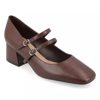 Туфли на ремешке Nally mary jane pump Journee, коричневая искусственная кожа