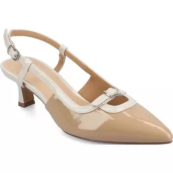 Туфли на широком каблуке Padma Journee с ремешком сзади, patent/nude