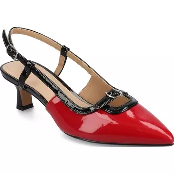 Туфли на широком каблуке с ремешком Padma Journee, patent/red