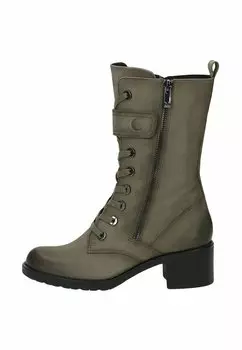 Туфли на шнуровке Caprice, зеленый