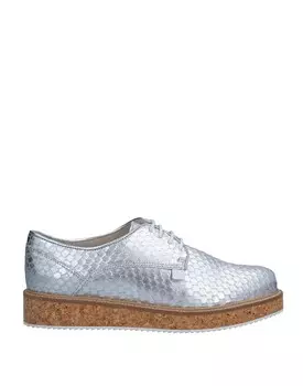 Туфли на шнуровке Trussardi, серебро