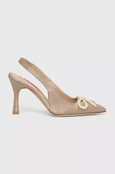 Туфли на шпильке Ayanna Satin Pearl, выполненные на заказ Custommade, коричневый