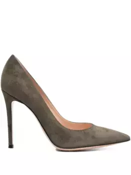 Туфли на шпильке с заостренным носком Gianvito Rossi, зеленый