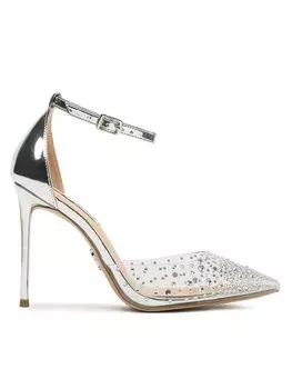 Туфли на шпильке Steve Madden Tacn de aguja Ravaged Sandal SM11002564, серебряный