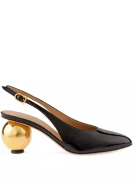 Туфли на скульптурном каблуке Ferragamo, черный