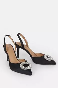 Туфли на среднем каблуке с ремешком на спине Coast, черный