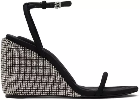 Туфли на танкетке Black Crystal Dahlia 95 Alexander Wang