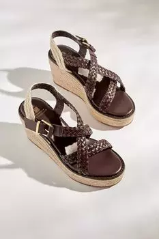 Туфли на танкетке Forever Comfort с плетеным ремешком Next, коричневый