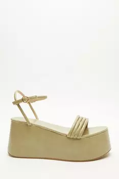 Туфли на танкетке из искусственной кожи Sage Flatform QUIZ Clothing