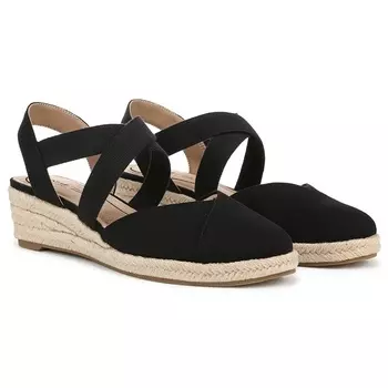 Туфли на танкетке Kimball espadrille от Lifestride, black fabric