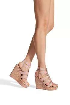 Туфли на танкетке «Kunning 2» из ткани Carvela, коричневый