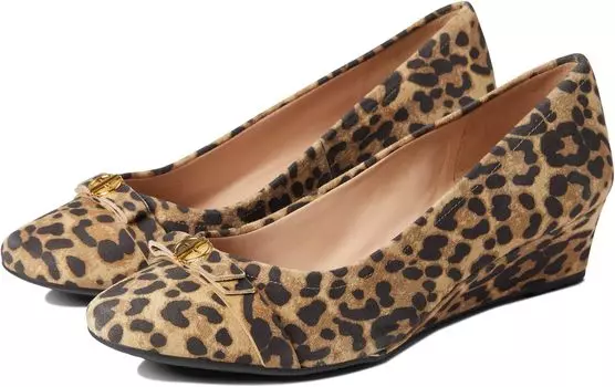 Туфли на танкетке Malta Wedge 40 mm Cole Haan, цвет Leopard Print Suede