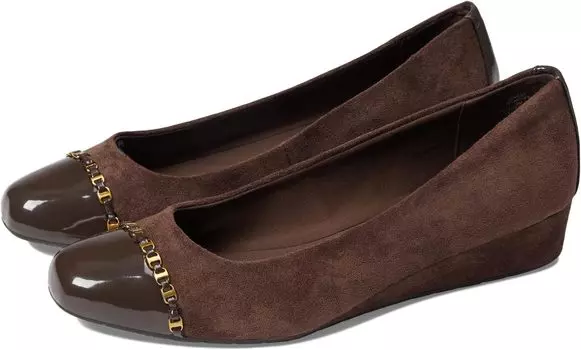Туфли на танкетке Moxy Anne Klein, цвет Dark Brown Fabric