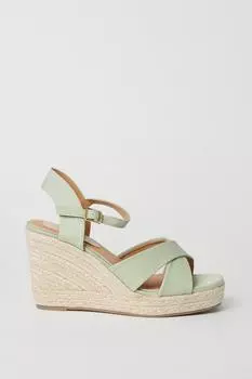Туфли на танкетке Roma с перекрестными ремешками Dorothy Perkins, зеленый
