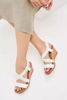 Туфли на танкетке с эластичными ремешками Forever Comfort Next, белый