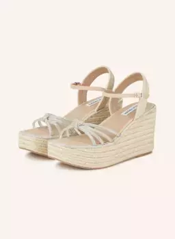 Туфли на танкетке с драгоценными камнями Steve Madden, серебряный