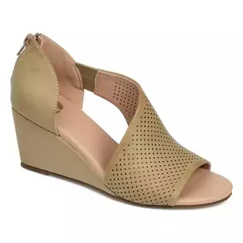 Туфли на танкетке с открытым носком Арета Journee, коричневый