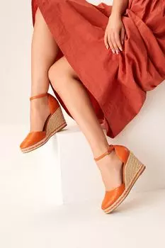 Туфли на танкетке с открытым носком Forever Comfort Next, оранжевый