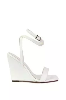 Туфли на танкетке с ремешком на щиколотке Collins XY London, белый