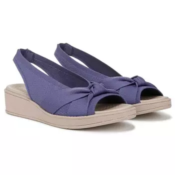 Туфли на танкетке со шлёпанцем Bell Bzees For Lifestride, skipper blue knit fabric