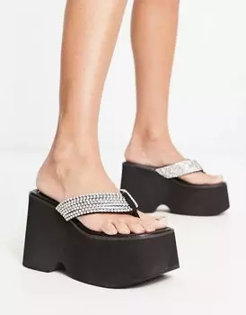 Туфли на танкетке Steve Madden Gwen со стразами