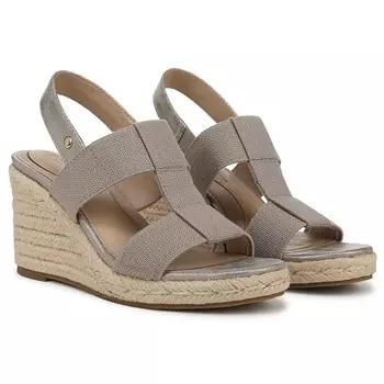 Туфли на танкетке Tallulah espadrille wedge sandal Lifestride, taupe faux leather