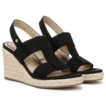 Туфли на танкетке Tallulah espadrille wedge sandal Lifestride, black faux leather