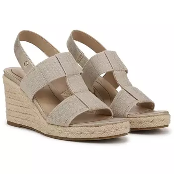Туфли на танкетке Tallulah espadrille wedge sandal Lifestride, gold faux leather