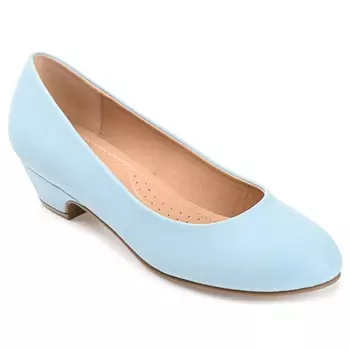 Туфли на узкой удобной танкетке Journee, light blue