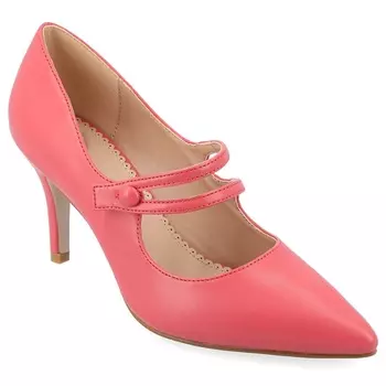 Туфли на узком каблуке с ремешком mary jane Journee, coral