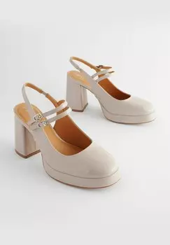 Туфли на высоком каблуке FOREVER COMFORT MARY JANE, REGULAR FIT Next, бежевый