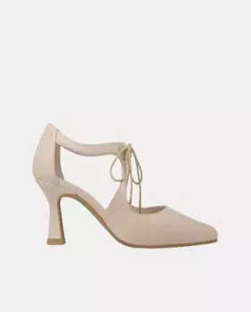 Туфли на высоком каблуке из кожи телесного цвета со шнуровкой Lodi, нюдовый розовый