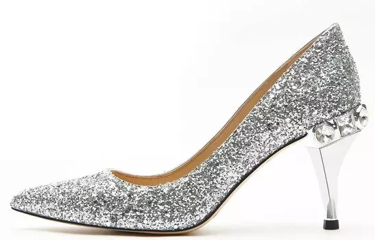 Туфли на высоком каблуке Light Of The Future, женские, серебристые Blocco5